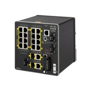 IE-2000-16PTC-G-E Cisco Industrial Ethernet 2000 Series - Switch - managed - 16 x 10/100 (PoE+) + 2 x Kombi-Gigabit-SFP - an DIN-Schiene montierbar -