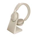 26599-999-988 Jabra Evolve2 65 Link380a MS Teams Stereo with Charging Stand Beige